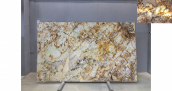 Кварцит Patagonia Crystal Gold / Кварцит Патагония Кристал Голд 20 мм / Размер 3250 x 1920 x 20 / Партия Д* / Блок 227 / Слэб 40 - фото 7