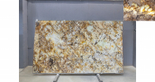 Кварцит Patagonia Crystal Gold / Кварцит Патагония Кристал Голд 20 мм / Размер 3250 x 1920 x 20 / Партия Д* / Блок 227 / Слэб 40 - фото 22