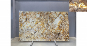 Кварцит Patagonia Crystal Gold / Кварцит Патагония Кристал Голд 20 мм / Размер 3250 x 1920 x 20 / Партия Д* / Блок 227 / Слэб 40 - фото 23