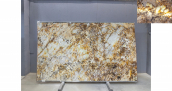 Кварцит Patagonia Crystal Gold / Кварцит Патагония Кристал Голд 20 мм / Размер 3250 x 1920 x 20 / Партия Д* / Блок 227 / Слэб 40 - фото 25