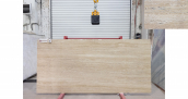 Травертин Travertine Classico Light VC / Травертин Классико Лайт VC 20&nbsp;мм / Размер 2900 x 1350 x 20 / Партия АЗ / Блок 496 / Слэб 01 - фото 1